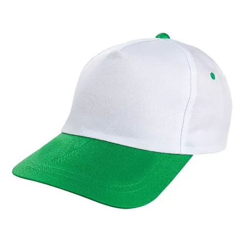 Yeşil Polyester Şapka Beyaz